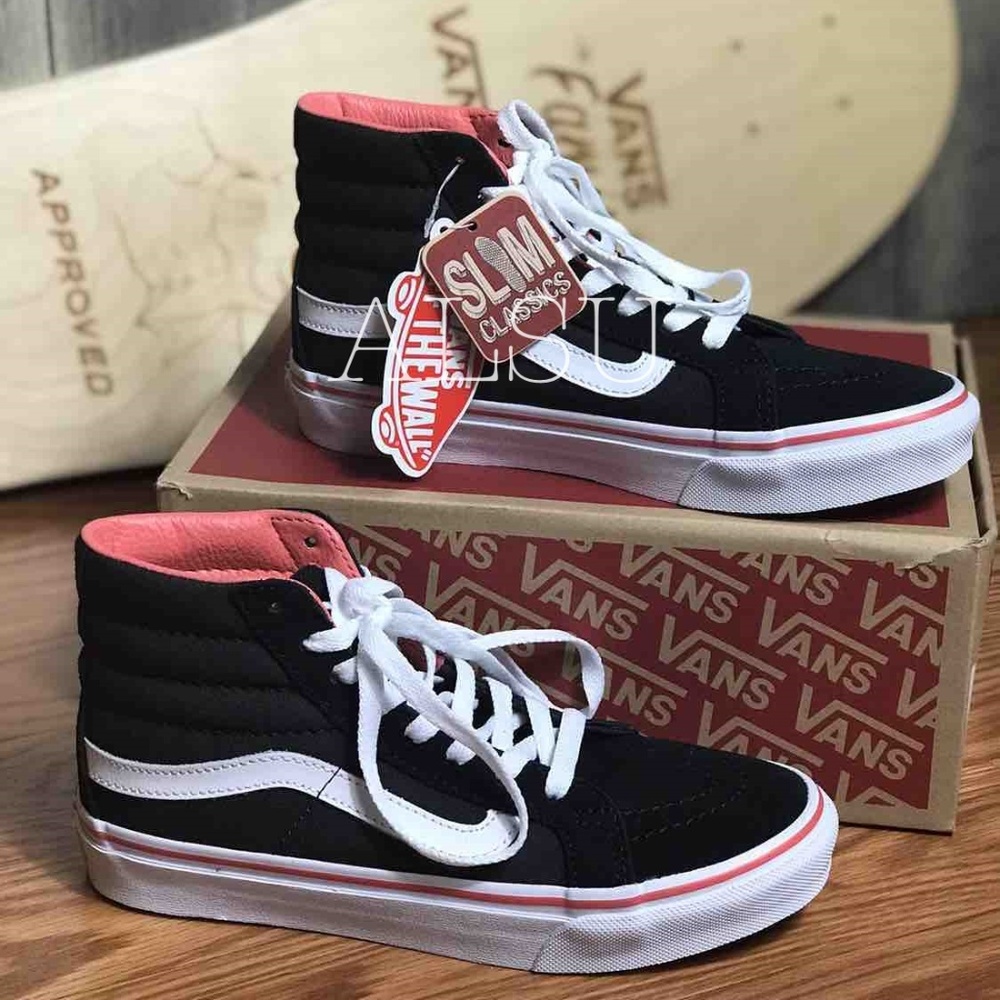 NWT VANS SK8-HI Slim Pirate Black White Canvas - Picture 5 of 7